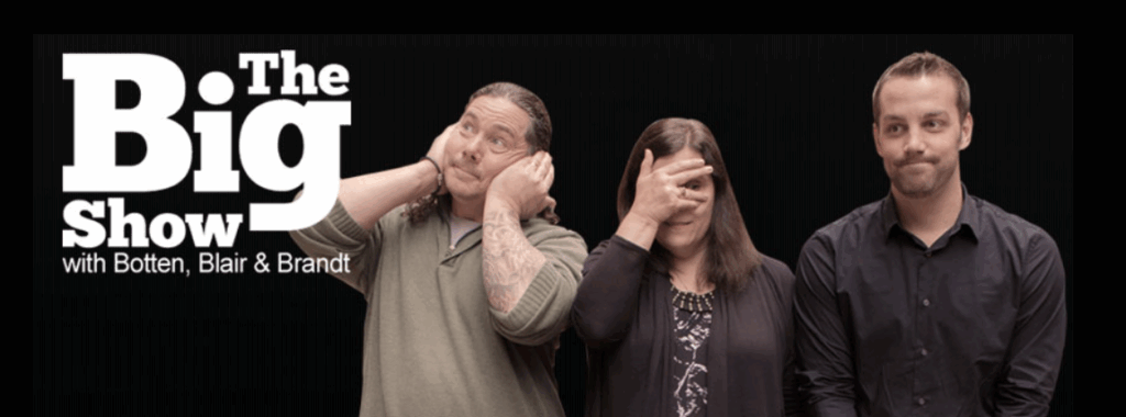 The Big Show photo features Derek, me, and Blair doing the monkey-style, hear no evil, see no evil, etc.