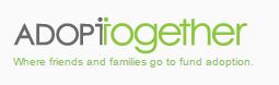 Black and green logo with the sloga, Where friends and families go to fund adoption.
