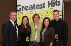 The 1039 broadcast team: Jeff MacArthur, Nicky Robertson, Leigh Robert, me, John Facey. 