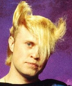 lead singer of A Flock of Seagulls with his alternately smoothed down and stand-up hair