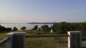 deck railing shows how close the magnificent Atlantic is to the Fireside Inn