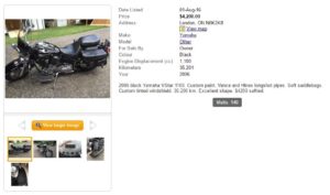 clipping of my Kijiji posting for B3