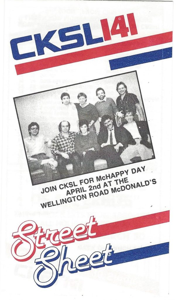 A street sheet from March 21, 1986 with a staff photo on the front