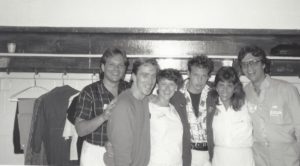 A bunch of us together with Corey Hart backstage at his concert