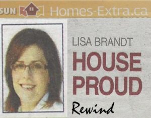 Original House Proud byline with the title and my photo with the word rewind added in script