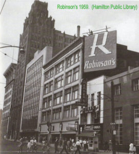 Robinson's department store in Burlington in 1959