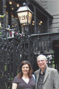 Bill and I outside New York Citys famous 21 Club