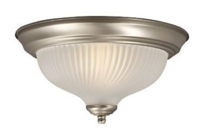 basic ceiling fixture with frosted glass globe