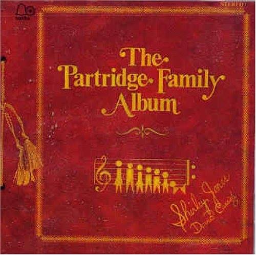 Burgundy album cover with gold writing: The Partridge Family Album