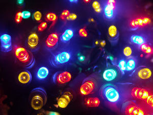 random coloured Christmas lights