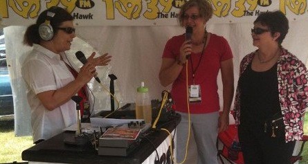 With Leigh Robert and Cindy Williams (Shirley from Laverne and Shirley) broadcasting live from a tent at the Plunkett estate