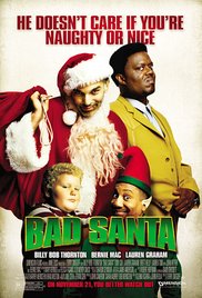 Bad Santa DVD cover features Billy Bob Thornton and the other stars