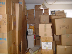 stacks of packed boxes by Ari via Flickr