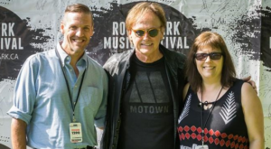 Ken and I flanking Richard Page, who looks like a wealthy lawyer dressed down for the day in a T-shirt and leather jacket