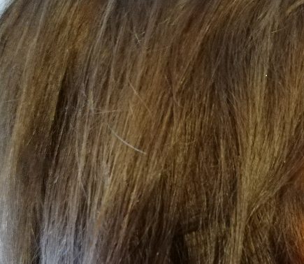 close up of hair that is light brown with some lighter highlights
