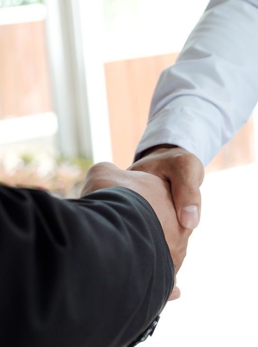 two men's hands shaking