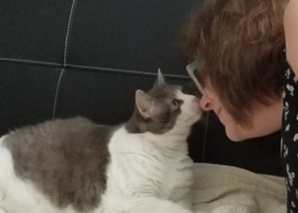 Me and Miss Sugar nose to nose. 
