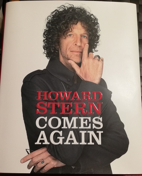 Howard Stern Comes Again book cover features the author in a serious pose, looking directly at the camera