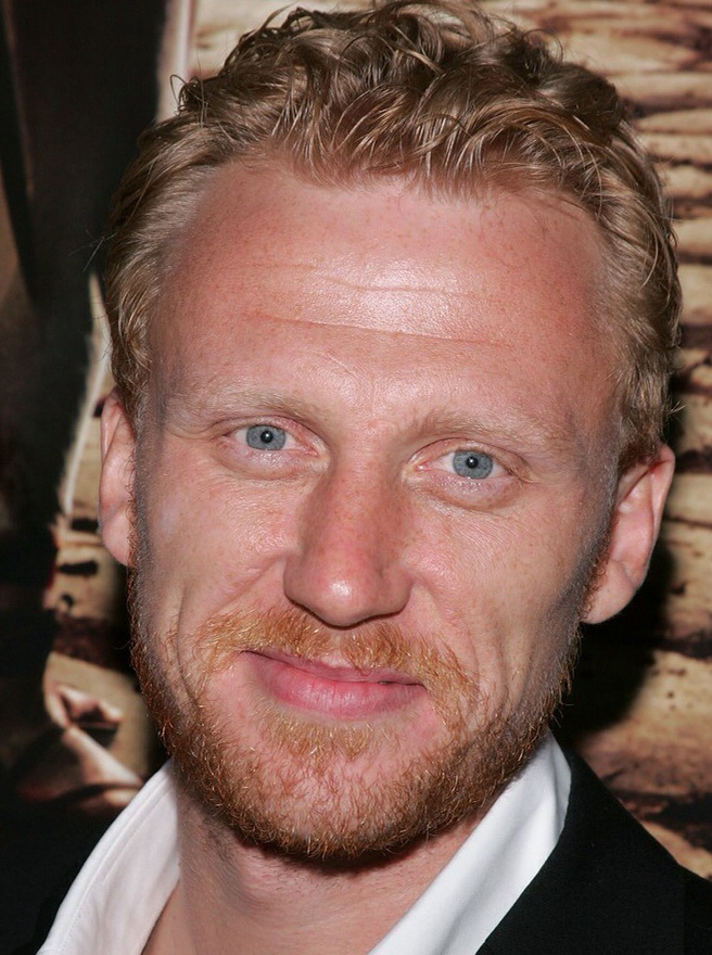 Closeup of actor Kevin McKidd, mid-40s, red-headed star of Grey's Anatomy.