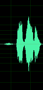 small green bump just before a graph of spoken audio