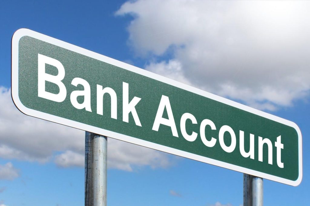 highway sign reads Bank Account