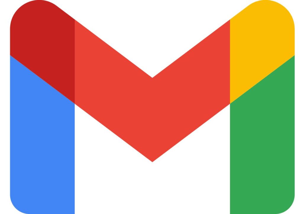 colour blocked capital M that's the current Gmail logo