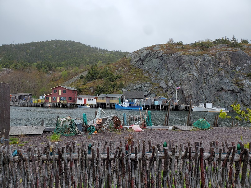 Quidi Vidi Newfoundland, a lake-like body of water with colourful homes clustered around it