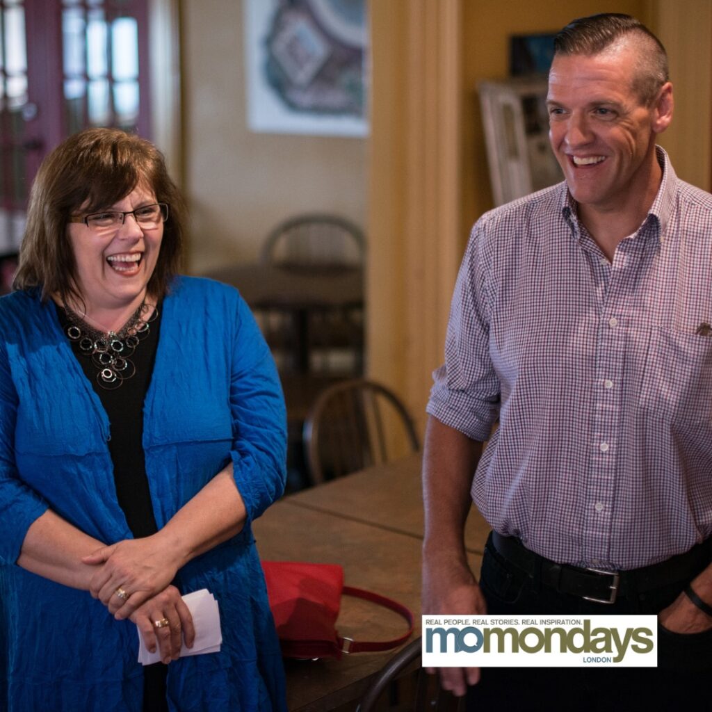 Ken Eastwood and I laughing at Momondays in 2019.