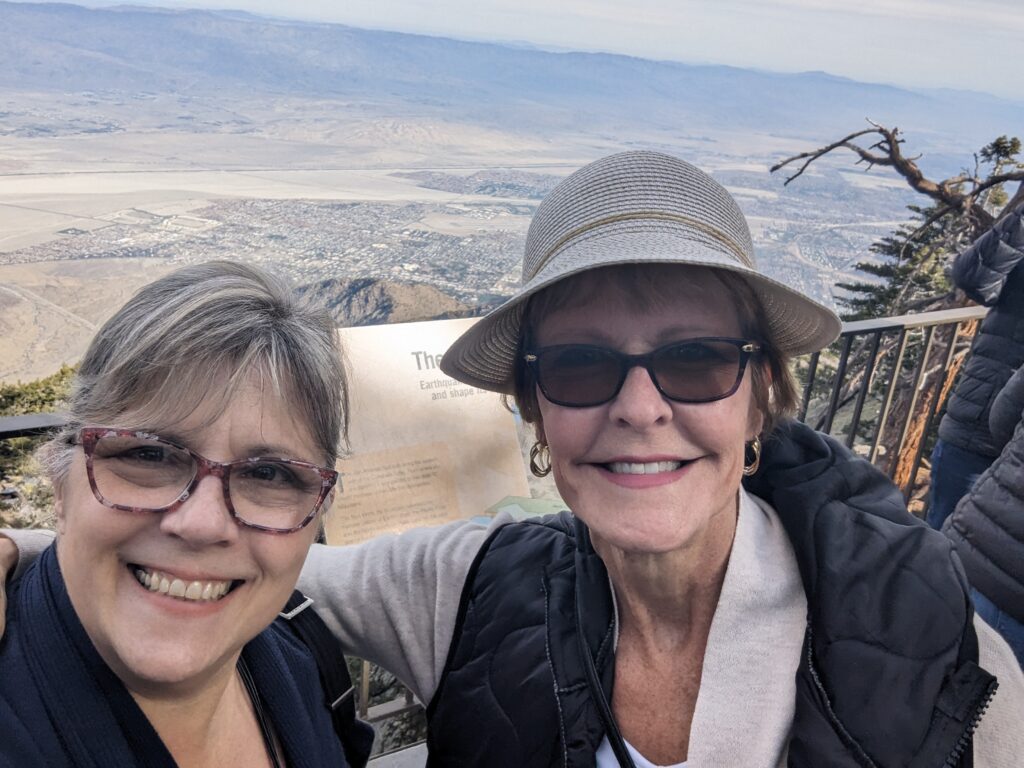 Me and Erin Davis at the top of the Palm Springs tramway, close to 10,000 feet above sea level.