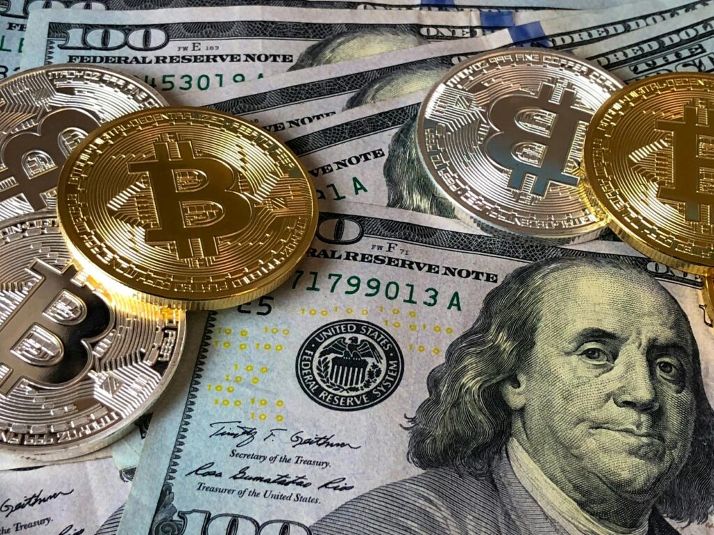 bitcoins and u s dollar bills