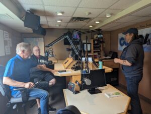 John Chippa, Scott Pettigrew and Phil Main preparing to record the podcast.