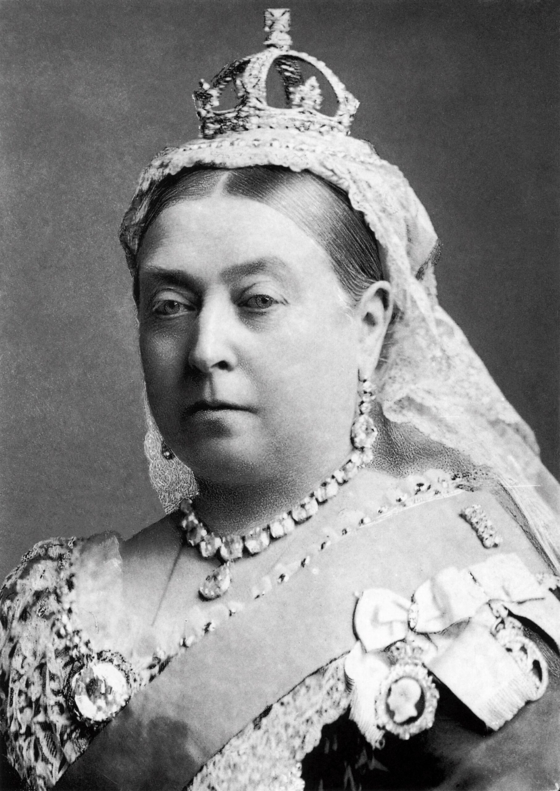 Black and white portrait of Queen Victoria