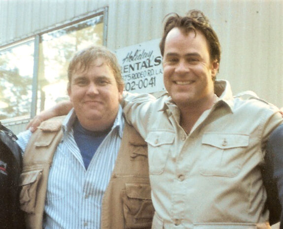John Candy with Dan Aykroyd during production of The Great Outdoors