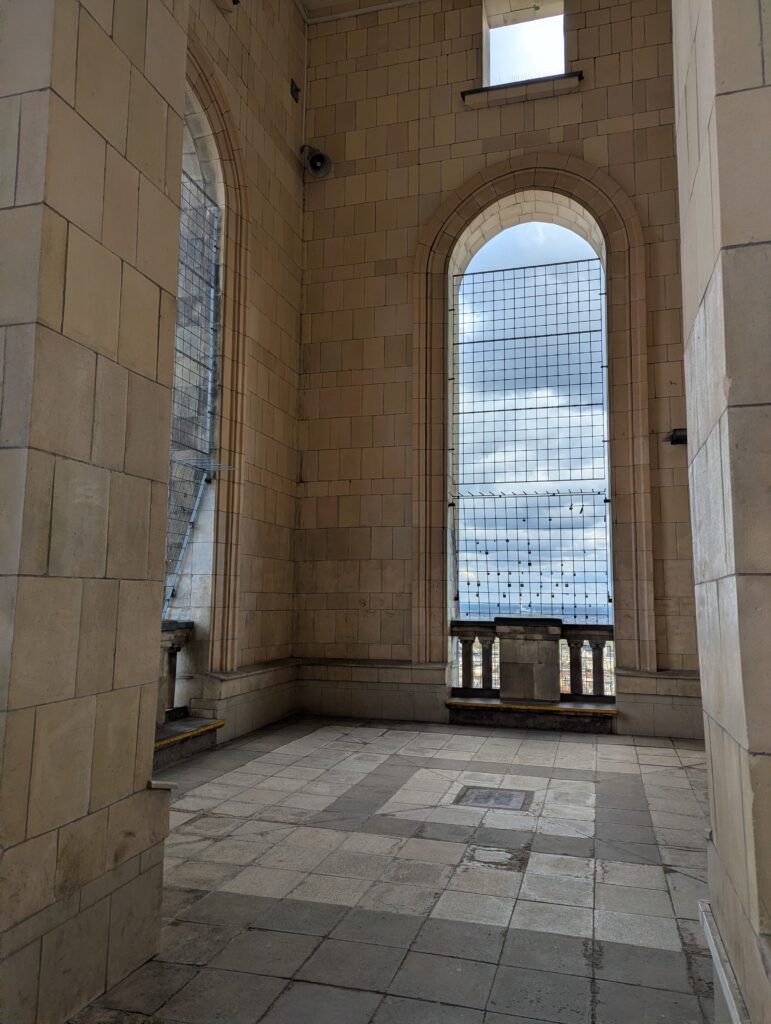 Inside the tower is beautiful too. Gorgeous stone and metalwork built in the 1950s